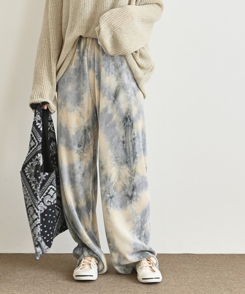 me+em select（ミームセレクト）の「タイダイプリーツワイドパンツ（その他パンツ・レディース・ライトブルー/ブルー/ネイビー/ブラック・FREE）」の22枚目の写真