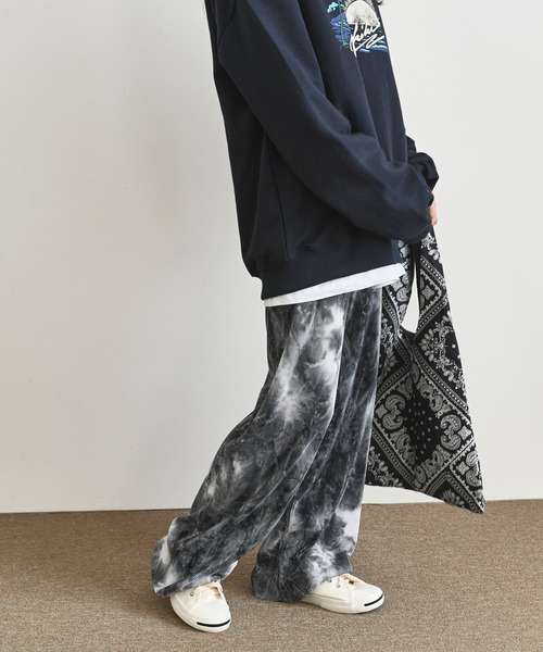 me+em select（ミームセレクト）の「タイダイプリーツワイドパンツ（その他パンツ・レディース・ライトブルー/ブルー/ネイビー/ブラック・FREE）」の20枚目の写真