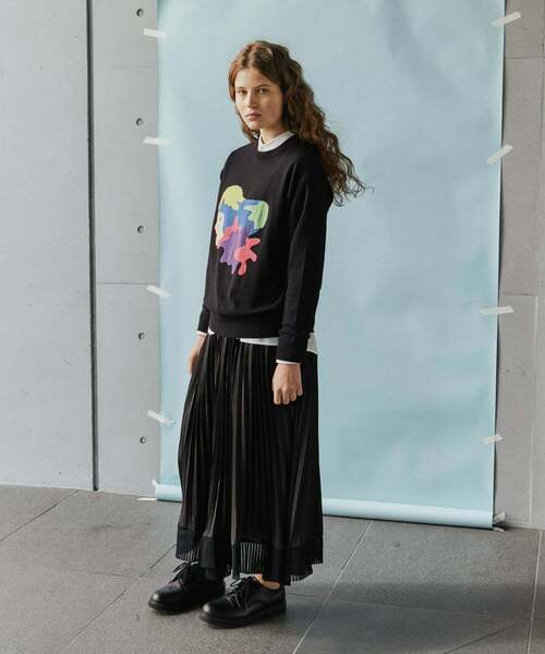 FRAPBOIS(フラボア)の「FRAPBOIS×田室綾乃×クレパス ニット(ニット/セーター・レディース・グレー/ブラック・1/2)」の11枚目の写真