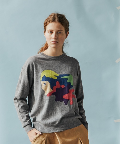 FRAPBOIS(フラボア)の「FRAPBOIS×田室綾乃×クレパス ニット(ニット/セーター・レディース・グレー/ブラック・1/2)」の17枚目の写真