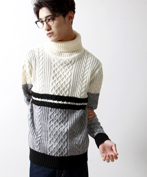 WEGO | WEGO/ケーブルバイカラータートルニット(ニット/セーター)