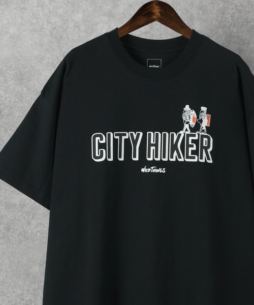 セール ビッグシルエット ビッグシルエット Wild Tシャツ カットソー City プリントtシャツ T Shirt 半袖tシャツ Tシャツ カットソー Hiker Wild Things ワイルドシングス イラストロゴ Wild Things ワイルドシングス のファッション 激安な100 本物