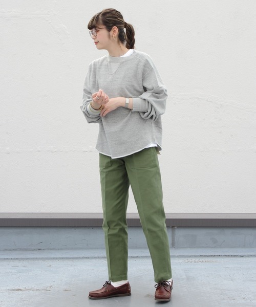 THE SHINZONE（ザ　シンゾーン）の「THE SHINZONE /シンゾーン 　W GAZETTE PULLOVER 　ダブルガゼットプルオーバー（Tシャツ/カットソー・レディース・グレー/ブラック・FREE）」の12枚目の写真