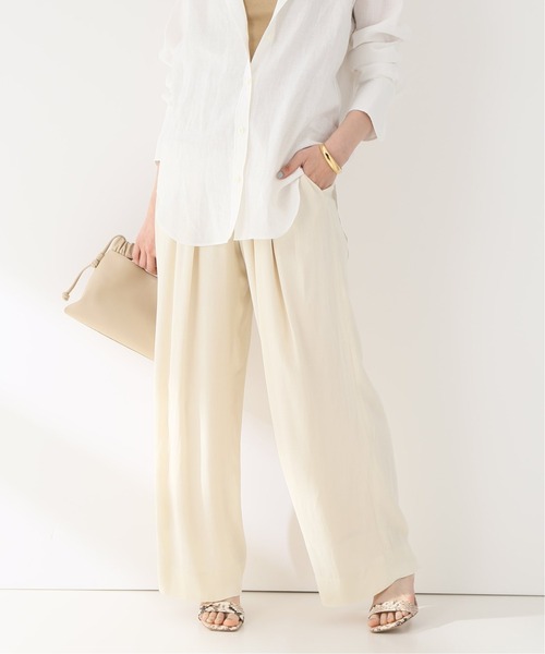 plage（プラージュ）の「rayon drape パンツ◆（その他パンツ・レディース・ブラック/アイボリー・38/36）」の5枚目の写真