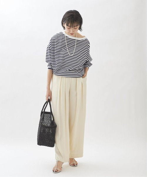 plage（プラージュ）の「rayon drape パンツ◆（その他パンツ・レディース・ブラック/アイボリー・38/36）」の14枚目の写真