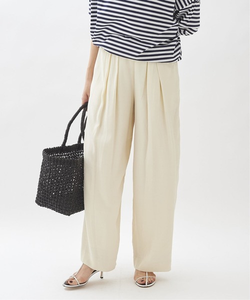 plage（プラージュ）の「rayon drape パンツ◆（その他パンツ・レディース・ブラック/アイボリー・38/36）」の8枚目の写真