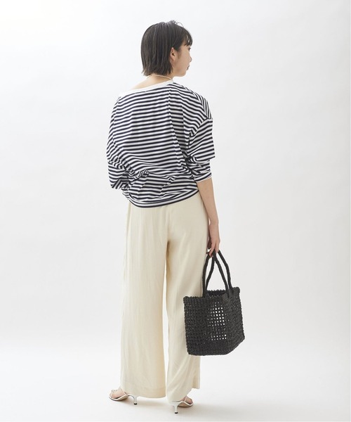 plage（プラージュ）の「rayon drape パンツ◆（その他パンツ・レディース・ブラック/アイボリー・38/36）」の9枚目の写真