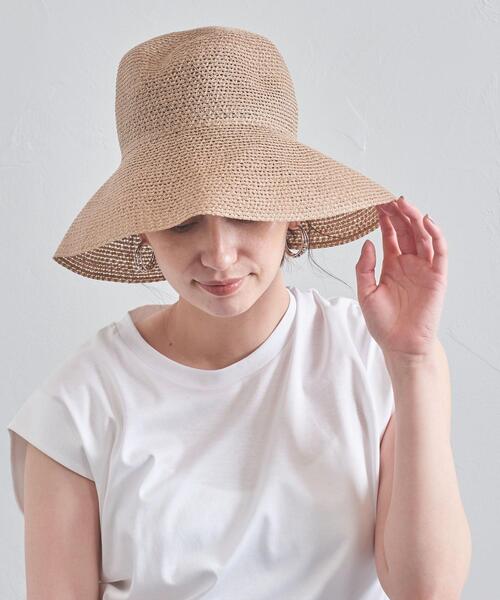 UNITED ARROWS（ユナイテッドアローズ）の「UWSC シアー ハット◆（ハット・レディース・ベージュ/ライトグレー/ブラック・FREE）」の3枚目の写真