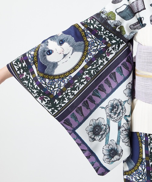 ふりふ（フリフ）の「浴衣「猫物語」（浴衣・レディース・パープル・FREE）」の6枚目の写真