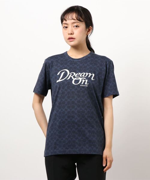 美品✨ COACH コーチ Tシャツ カットソー ロゴ プリント L サイズ p13070565-b.jpg
