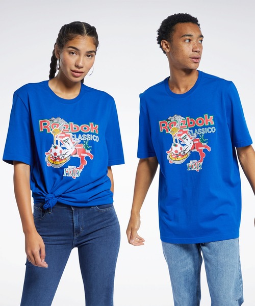 Reebok（リーボック）の「クラシックス Tシャツ / Classics T-Shirt（Tシャツ/カットソー・メンズ・ホワイト/ロイヤルブルー・SMALL/MEDIUM/LARGE/X-LARGE/XX-LARGE/X-SMALL/XXX-LARGE）」の2枚目の写真