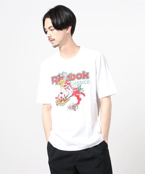 Reebok（リーボック）の「クラシックス Tシャツ / Classics T-Shirt（Tシャツ/カットソー・メンズ・ホワイト/ロイヤルブルー・SMALL/MEDIUM/LARGE/X-LARGE/XX-LARGE/X-SMALL/XXX-LARGE）」の4枚目の写真