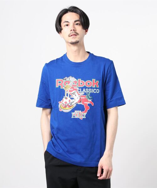 Reebok（リーボック）の「クラシックス Tシャツ / Classics T-Shirt（Tシャツ/カットソー・メンズ・ホワイト/ロイヤルブルー・SMALL/MEDIUM/LARGE/X-LARGE/XX-LARGE/X-SMALL/XXX-LARGE）」の3枚目の写真