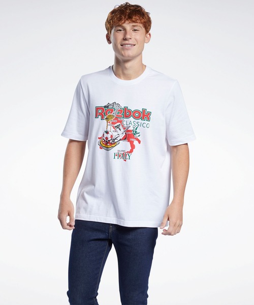Reebok（リーボック）の「クラシックス Tシャツ / Classics T-Shirt（Tシャツ/カットソー・メンズ・ホワイト/ロイヤルブルー・SMALL/MEDIUM/LARGE/X-LARGE/XX-LARGE/X-SMALL/XXX-LARGE）」の9枚目の写真