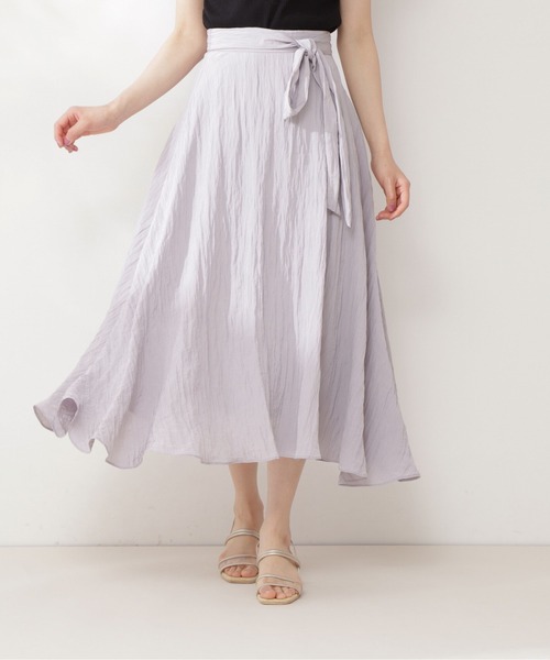 PROPORTION BODY DRESSING（プロポーションボディドレッシング）の「ワッシャーナロースカート / 1211220600（スカート・レディース・ボルドー/ブルー系その他/グレー・SMALL/MEDIUM）」の4枚目の写真