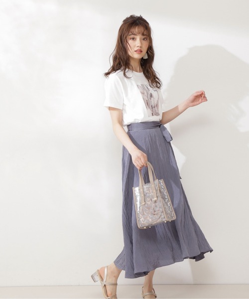 PROPORTION BODY DRESSING（プロポーションボディドレッシング）の「ワッシャーナロースカート / 1211220600（スカート・レディース・ボルドー/ブルー系その他/グレー・SMALL/MEDIUM）」の16枚目の写真