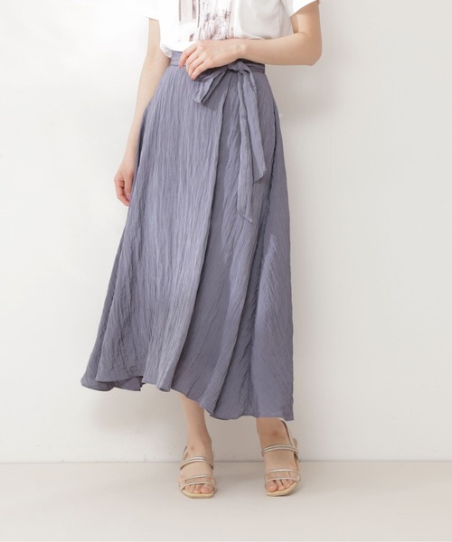 PROPORTION BODY DRESSING（プロポーションボディドレッシング）の「ワッシャーナロースカート / 1211220600（スカート・レディース・ボルドー/ブルー系その他/グレー・SMALL/MEDIUM）」の12枚目の写真