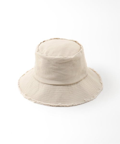 Bonum(ボナム)の「デニムフリンジハット(ハット・レディース・ホワイト・FREE)」の1枚目の写真