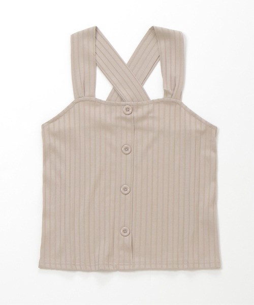 VENCEEXCHANGE（ヴァンスエクスチェンジ）の「バッククロスワイドリブタンク（タンクトップ・レディース・ホワイト/ブラック/ブラウン/グレー・M）」の17枚目の写真