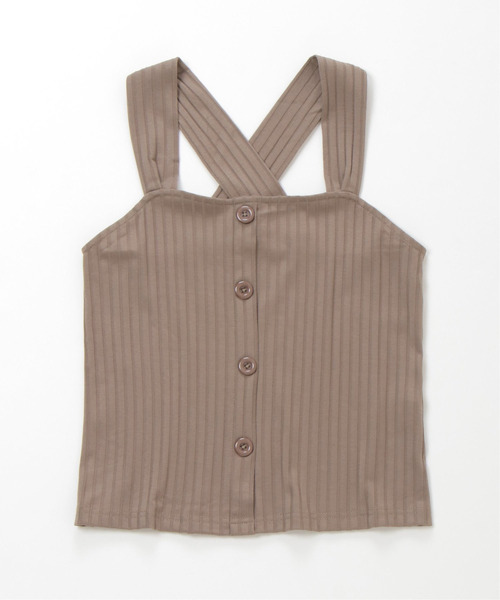 VENCEEXCHANGE（ヴァンスエクスチェンジ）の「バッククロスワイドリブタンク（タンクトップ・レディース・ホワイト/ブラック/ブラウン/グレー・M）」の15枚目の写真