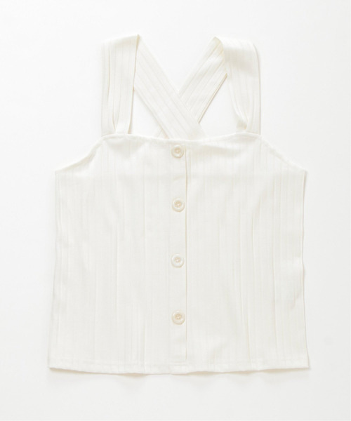 VENCEEXCHANGE（ヴァンスエクスチェンジ）の「バッククロスワイドリブタンク（タンクトップ・レディース・ホワイト/ブラック/ブラウン/グレー・M）」の16枚目の写真