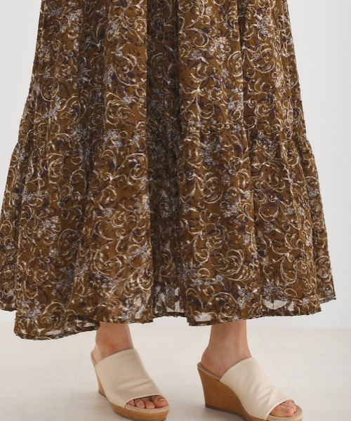 Bou Jeloud（ブージュルード）の「エスニックジャガードワンピース（ワンピース・レディース・チャコールグレー/ブラウン・FREE）」の5枚目の写真