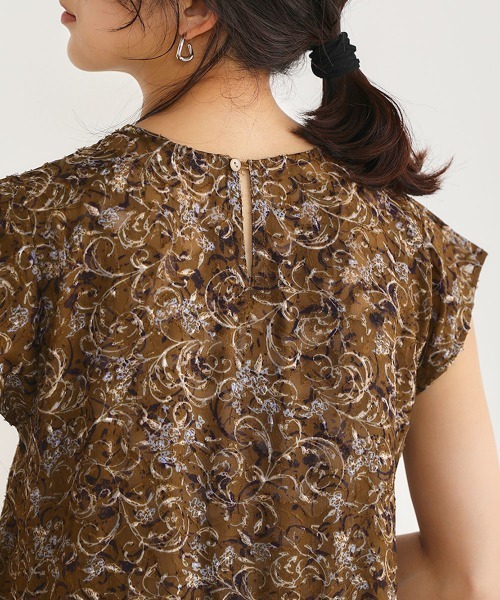 Bou Jeloud（ブージュルード）の「エスニックジャガードワンピース（ワンピース・レディース・チャコールグレー/ブラウン・FREE）」の6枚目の写真