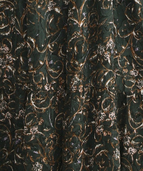 Bou Jeloud（ブージュルード）の「エスニックジャガードワンピース（ワンピース・レディース・チャコールグレー/ブラウン・FREE）」の15枚目の写真