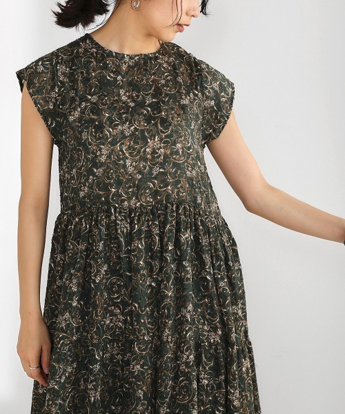 Bou Jeloud（ブージュルード）の「エスニックジャガードワンピース（ワンピース・レディース・チャコールグレー/ブラウン・FREE）」の4枚目の写真