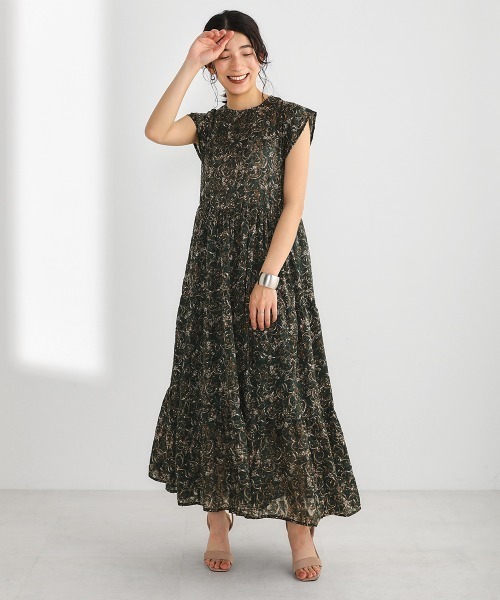 Bou Jeloud（ブージュルード）の「エスニックジャガードワンピース（ワンピース・レディース・チャコールグレー/ブラウン・FREE）」の11枚目の写真