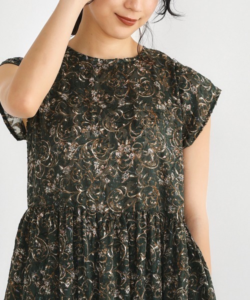 Bou Jeloud（ブージュルード）の「エスニックジャガードワンピース（ワンピース・レディース・チャコールグレー/ブラウン・FREE）」の13枚目の写真