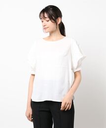 YECCA VECCA | ・レーヨン麻ラッフル袖ブラウス＊(シャツ/ブラウス)