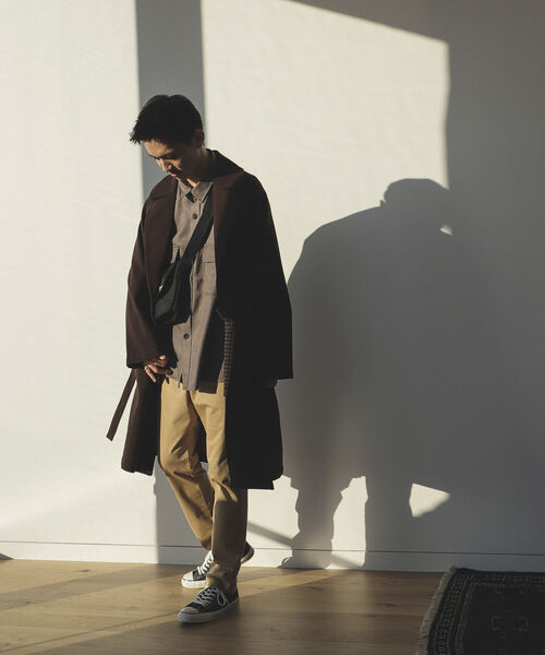 BEAMS HEART / ベルト付き オーバーコート