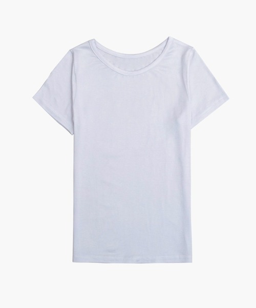 TOEASY(トゥイージー)の「『TOEASY/トゥイージー』Daily U-neck crop Short-Sleeved T-Shirt/Uネック 半袖Tシャツ(Tシャツ/カットソー・レディース・ホワイト/ブラック/グレー・FREE)」の19枚目の写真