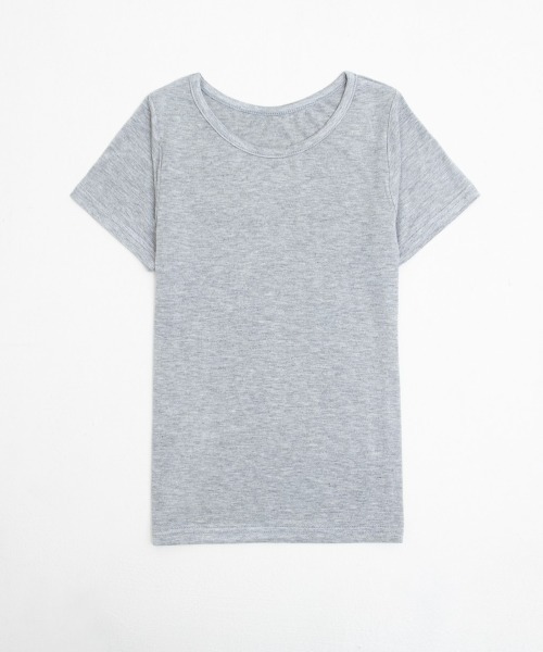 TOEASY(トゥイージー)の「『TOEASY/トゥイージー』Daily U-neck crop Short-Sleeved T-Shirt/Uネック 半袖Tシャツ(Tシャツ/カットソー・レディース・ホワイト/ブラック/グレー・FREE)」の21枚目の写真