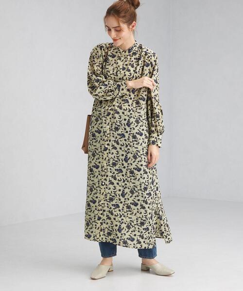 green label relaxing(グリーンレーベルリラクシング)の「ヴィンテージ フラワー プリント ワンピース(ワンピース・レディース・ネイビー/オフホワイト・FREE)」の13枚目の写真