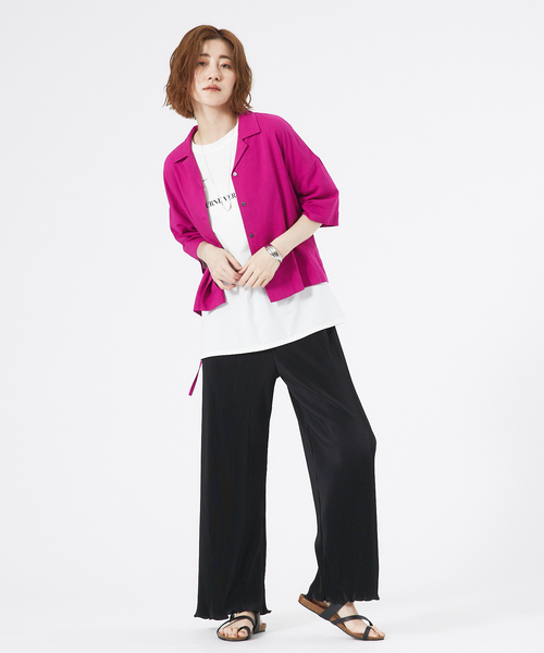 abahouse mavie（アバハウスマヴィ）の「クリスタルプリーツパンツ（その他パンツ・レディース・ブラック/ラベンダー/オフホワイト/ライム/アイボリー/ネイビー/ブラック系その他・フリー）」の8枚目の写真