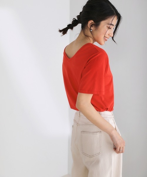 Bou Jeloud(ブージュルード)の「【綿100%】プチプリントTシャツ(Tシャツ/カットソー・レディース・ブラック/パープル/レッド/オフホワイト/杢グレー・FREE)」の9枚目の写真