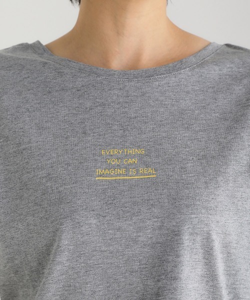 Bou Jeloud(ブージュルード)の「【綿100%】プチプリントTシャツ(Tシャツ/カットソー・レディース・ブラック/パープル/レッド/オフホワイト/杢グレー・FREE)」の21枚目の写真