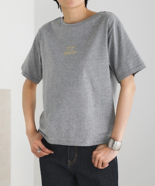 Bou Jeloud(ブージュルード)の「【綿100%】プチプリントTシャツ(Tシャツ/カットソー・レディース・ブラック/パープル/レッド/オフホワイト/杢グレー・FREE)」の20枚目の写真