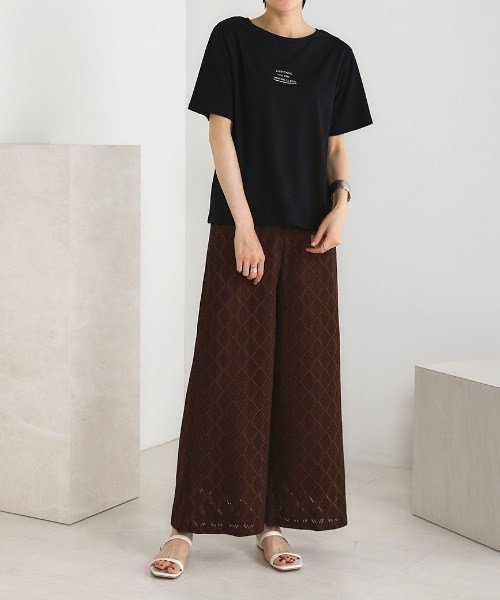 Bou Jeloud(ブージュルード)の「【綿100%】プチプリントTシャツ(Tシャツ/カットソー・レディース・ブラック/パープル/レッド/オフホワイト/杢グレー・FREE)」の22枚目の写真