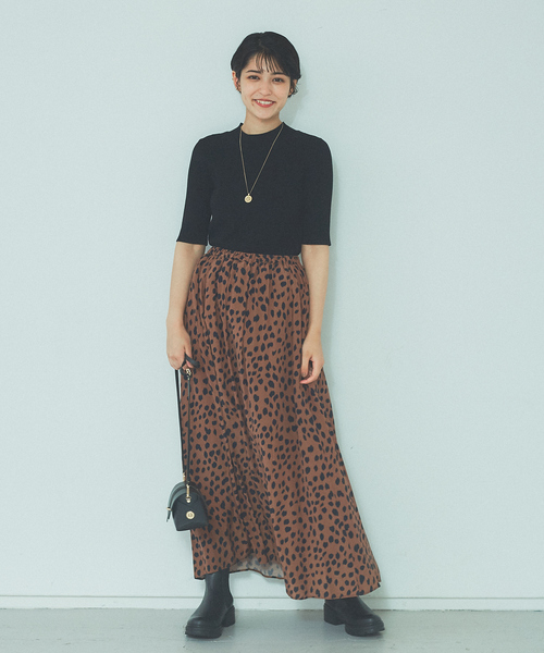 Rouge vif Anna（ルージュヴィフアンナ）の「5分袖ハイネックリブニット（ニット/セーター・レディース・ブラック/その他/レッド・フリー）」の10枚目の写真