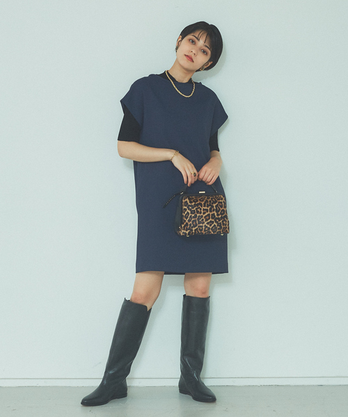 Rouge vif Anna（ルージュヴィフアンナ）の「5分袖ハイネックリブニット（ニット/セーター・レディース・ブラック/その他/レッド・フリー）」の15枚目の写真