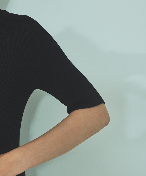 Rouge vif Anna（ルージュヴィフアンナ）の「5分袖ハイネックリブニット（ニット/セーター・レディース・ブラック/その他/レッド・フリー）」の9枚目の写真