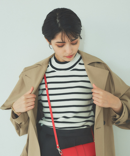 Rouge vif Anna（ルージュヴィフアンナ）の「5分袖ハイネックリブニット（ニット/セーター・レディース・ブラック/その他/レッド・フリー）」の18枚目の写真