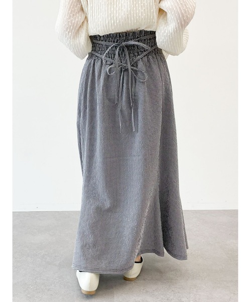 SLURR（スラ―）の「ギンガムチェックマーメイドスカート（スカート・レディース・ブラック/ベージュ・FREE）」の8枚目の写真