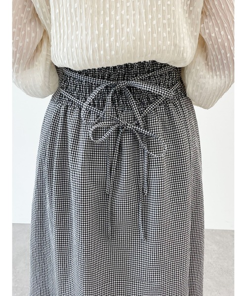 SLURR（スラ―）の「ギンガムチェックマーメイドスカート（スカート・レディース・ブラック/ベージュ・FREE）」の9枚目の写真