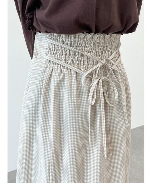 SLURR（スラ―）の「ギンガムチェックマーメイドスカート（スカート・レディース・ブラック/ベージュ・FREE）」の20枚目の写真