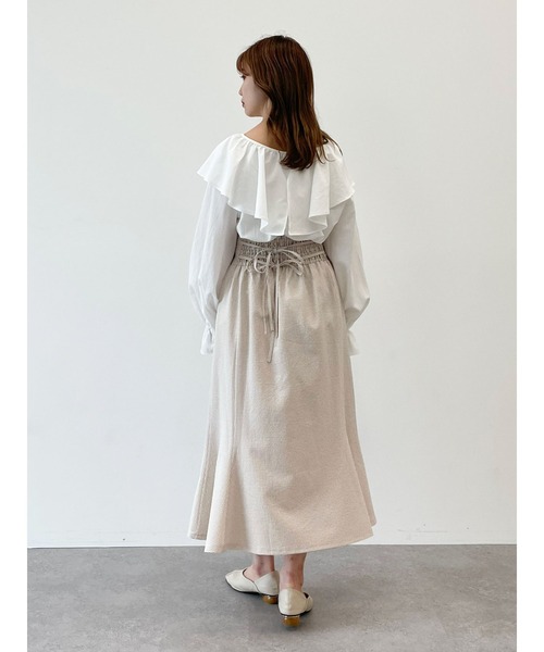 SLURR（スラ―）の「ギンガムチェックマーメイドスカート（スカート・レディース・ブラック/ベージュ・FREE）」の10枚目の写真