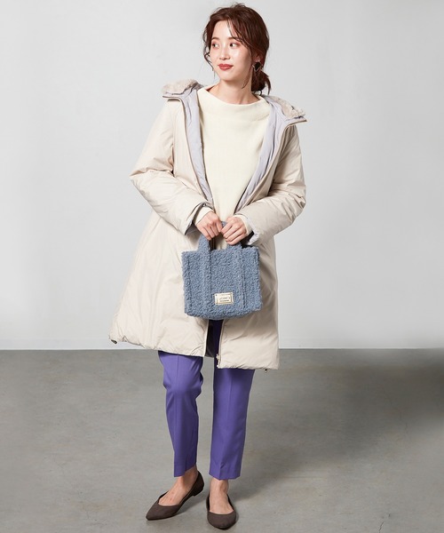 LITTLE ACCESSORIES（リトルアクセサリーズ）の「もこもこ素材の2WAYミニトート（ショルダーバッグ・レディース・ベージュ/ピンク/イエロー/ブルー/アイボリー・フリー）」の17枚目の写真